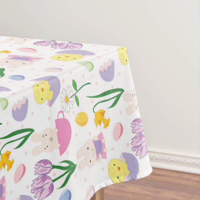 Cute Esater Bunny et poussins Nappe de vacances (In Situ)