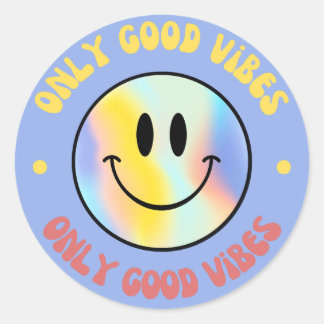 Cute Esthetic vibes  Classic Round Sticker