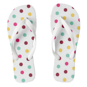 Cute et classique Pastel Polkadotted tongs flops