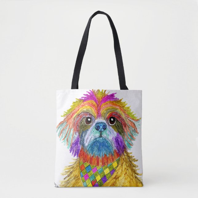 Cute et coloré Sac fourre-tout Shih Tzu (Devant)