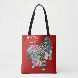 Cute et coloré Sac fourre-tout Shih Tzu