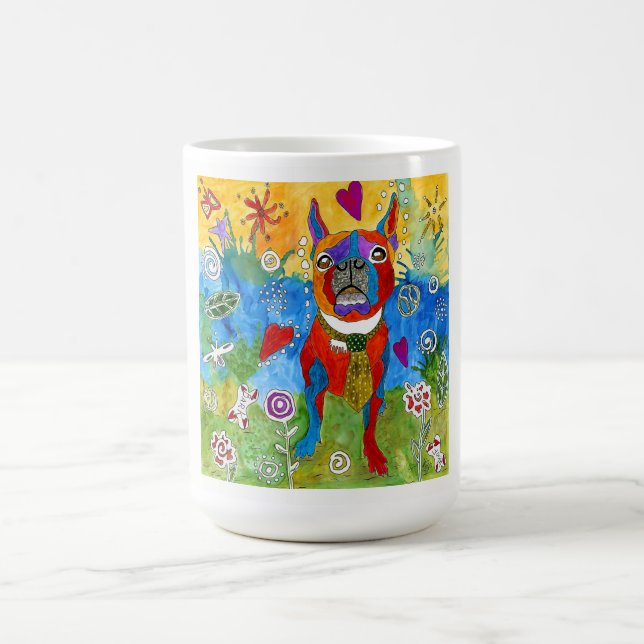 Cute et colorée Boston Terrier Mug (Centre)