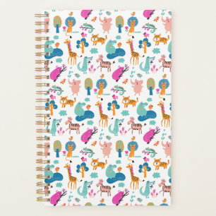 Cute et colorée Jungle Animaux Motif