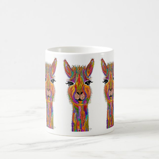 Cute et colorée Llama Mug 11 oz. (Centre)