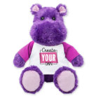 Cute et Croustillant violet Hippo Plush animal far