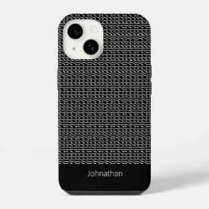 Cute Ethnic Black and White Pattern iPhone 14 Case