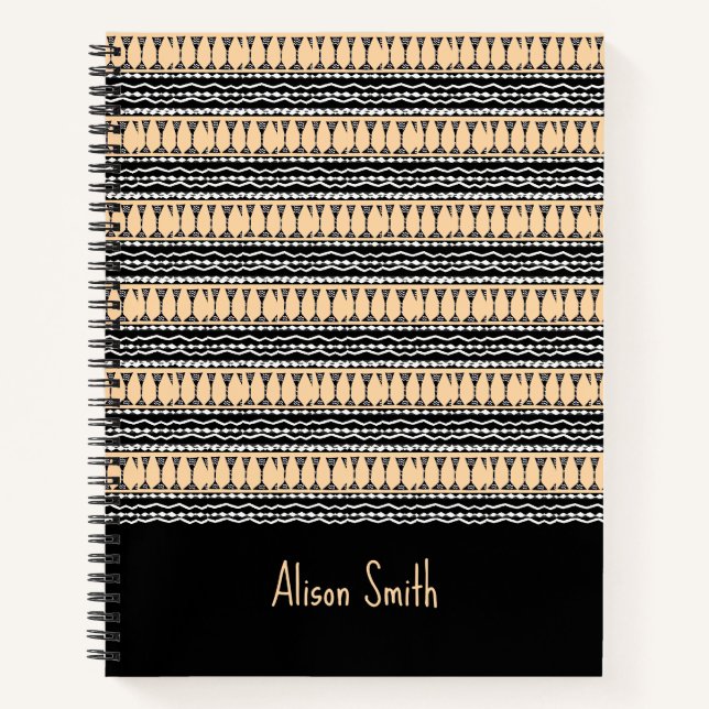 Cute Ethnic Pattern, African Art  Notebook (Front)