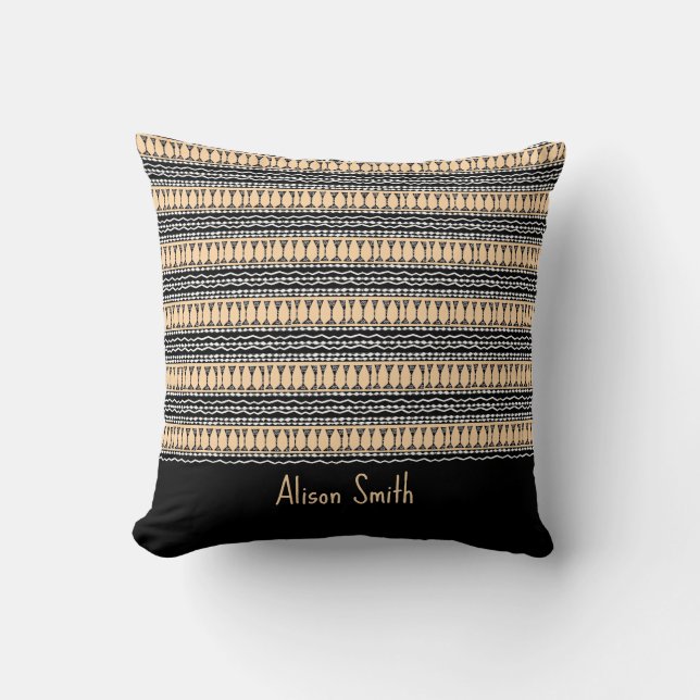 Cute Ethnic Pattern, African Art  Throw Pillow (Front)