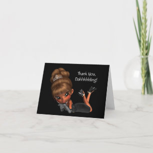Cute Ethnic Princess Diva Thank You Card