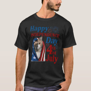 Cute Etoxic Cat Independence Day Usa 4th Of July T-Shirt