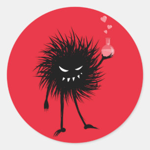 Cute Evil Character Love Potion Classic Round Sticker