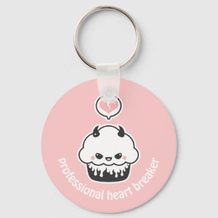 Cute Evil Cupcake Keychain