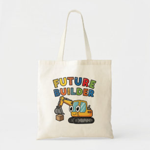 Cute Excavator Future Builder Tote Bag