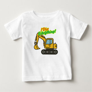Cute Excavator Kids T-Shirt – “I Dig Everything!”