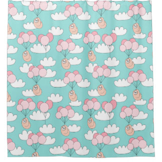 Cute Exotic Christmas Animals Shower Curtain