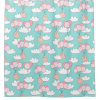 Cute Exotic Christmas Animals Shower Curtain