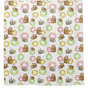 Cute Exotic Christmas Animals Shower Curtain