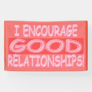 Cute Expression Design GOOD RELATIONSHIPS. Buy Now Banner