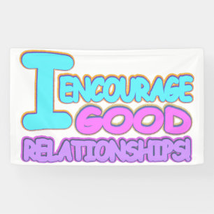 Cute Expression Design GOOD RELATIONSHIPS. Buy Now Banner