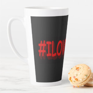 Cute Expression Design "#ILOVEISRAE". Buy Now Latte Mug