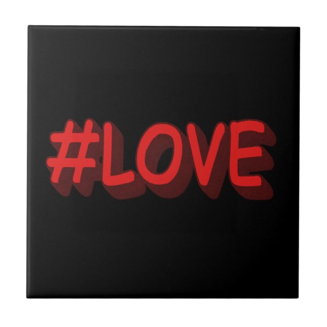 Cute Expression Design "#LOVE". Buy Now Tile (Front)