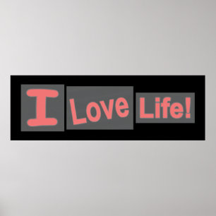 Cute Expression Design "Love Life". Buy Now Poster