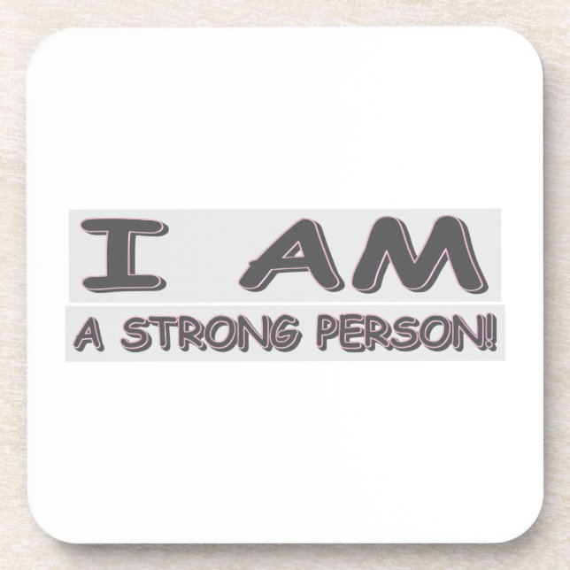 Cute Expression Design STRONG PERSON" Buy Coaster (Front)