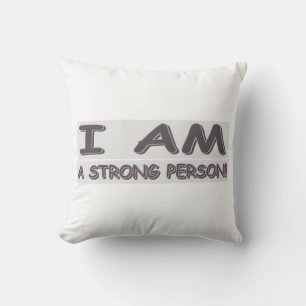 Cute Expression Design STRONG PERSON" Buy Throw Pillow