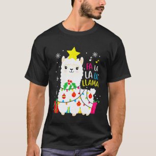 Cute Fa la la Llama Christmas Tree Ornament Decor T-Shirt