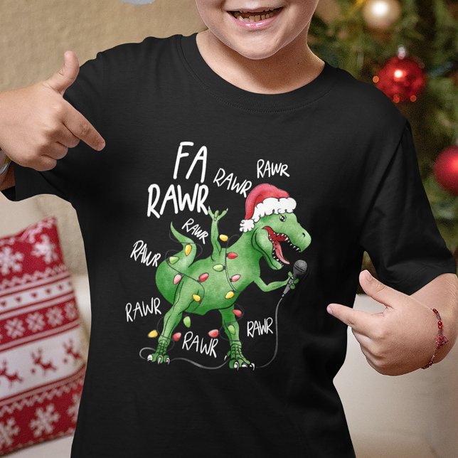 Cute Fa Rawr Rawr Singing Christmas Dinosaur T-Shirt (Creator Uploaded)
