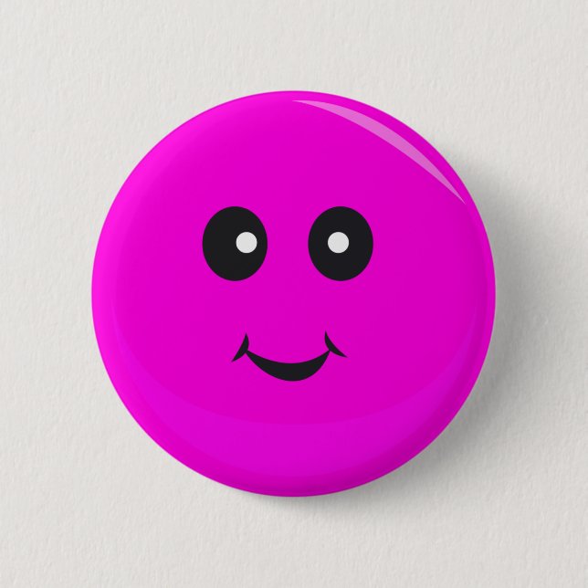 Cute Face 2 Inch Round Button (Front)
