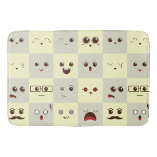 Cute face bath mat
