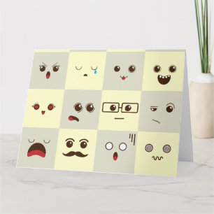 Cute face card