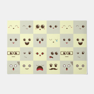 Cute face doormat