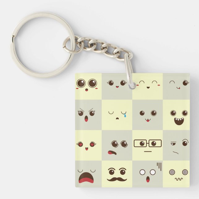 Cute face keychain (Front)