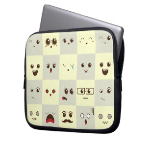 Cute face laptop sleeve