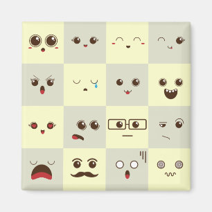 Cute face magnet