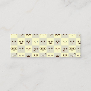Cute face mini business card