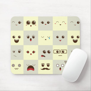 Cute face mouse pad