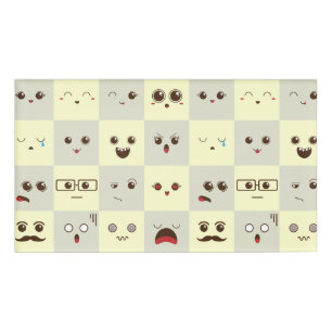 Cute face name tag