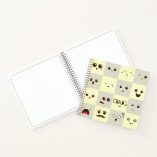 Cute face notebook