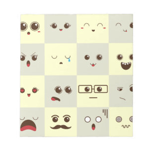 Cute face notepad