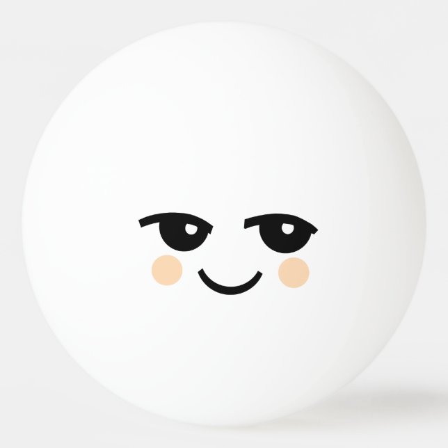 CUTE FACE ONE STAR PING PONG BALL (Front)