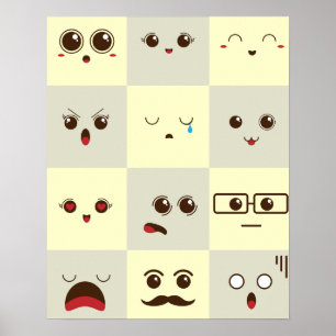 Cute face poster