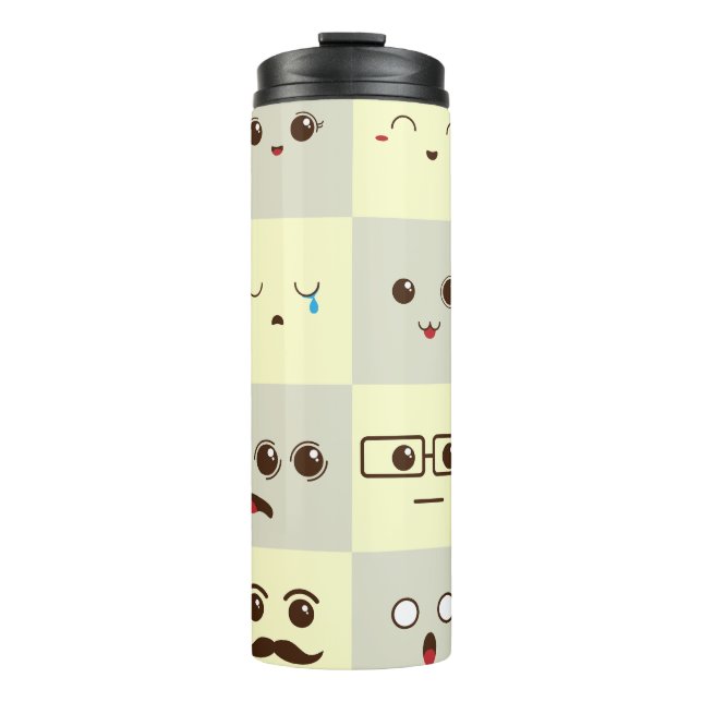 Cute face thermal tumbler (Front)