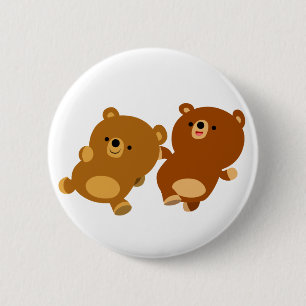 Cute Facetious Cartoon Bears 2 Inch Round Button