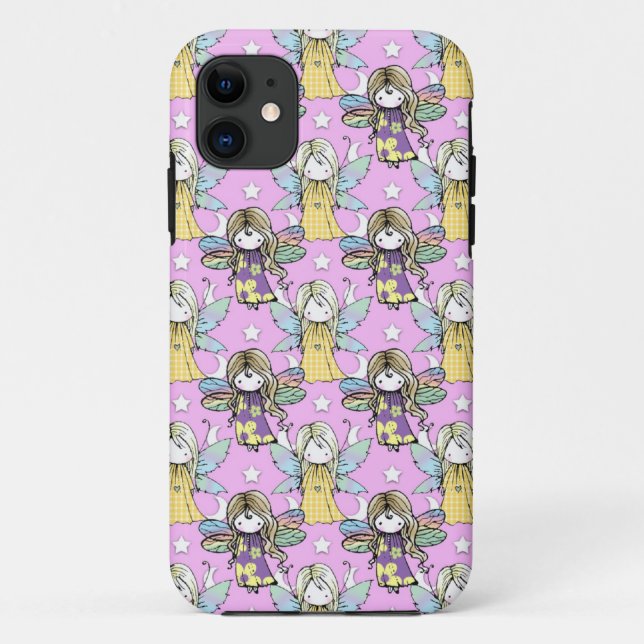 Cute Fairies and Stars and Moons Pattern Case-Mate iPhone Case (Back)