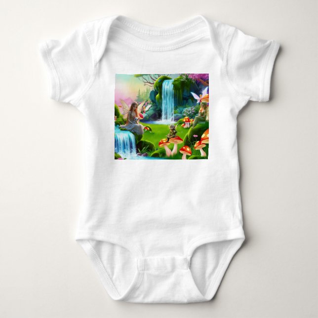 Cute Fairies Baby Bodysuit (Front)