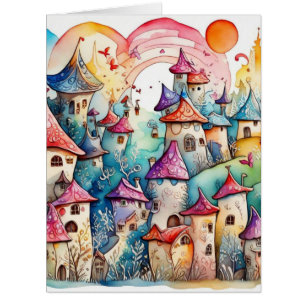 Cute fairies in fairyland like a fairytale Card