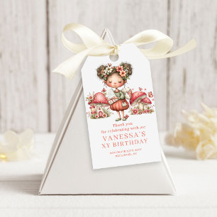 Cute Fairy 3rd Birthday Pink Floral Favour Gift Ta Tags